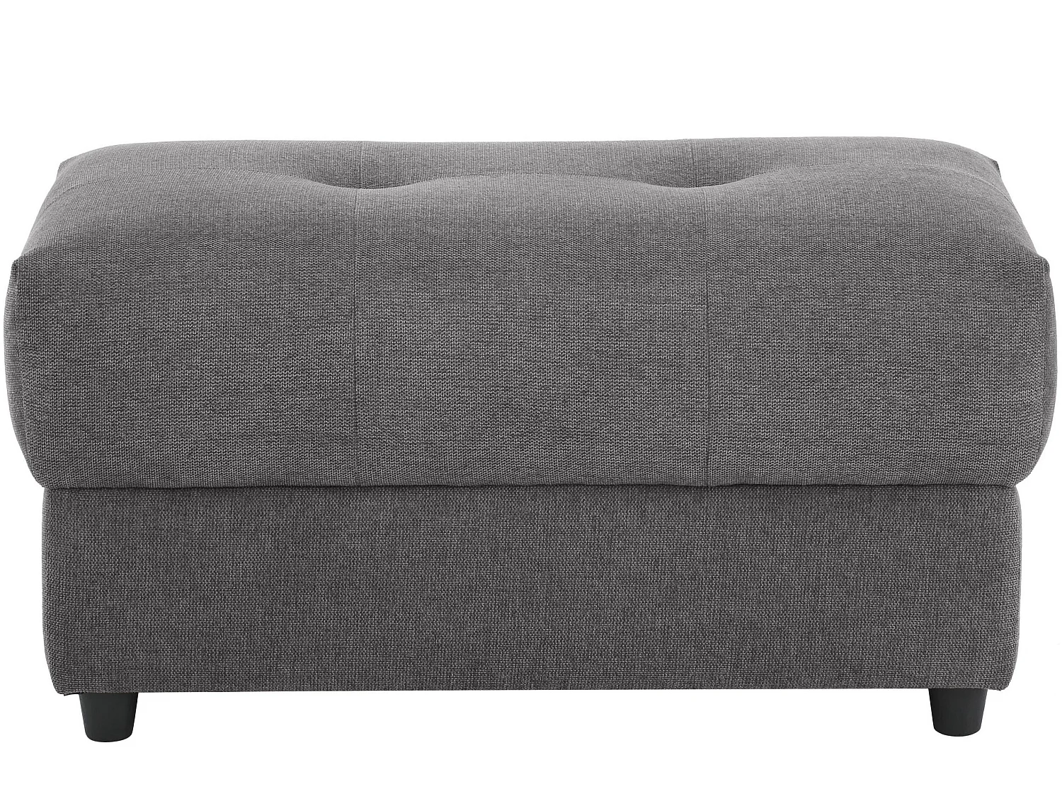 Tanaro | Pouf rembourré en tissu anthracite