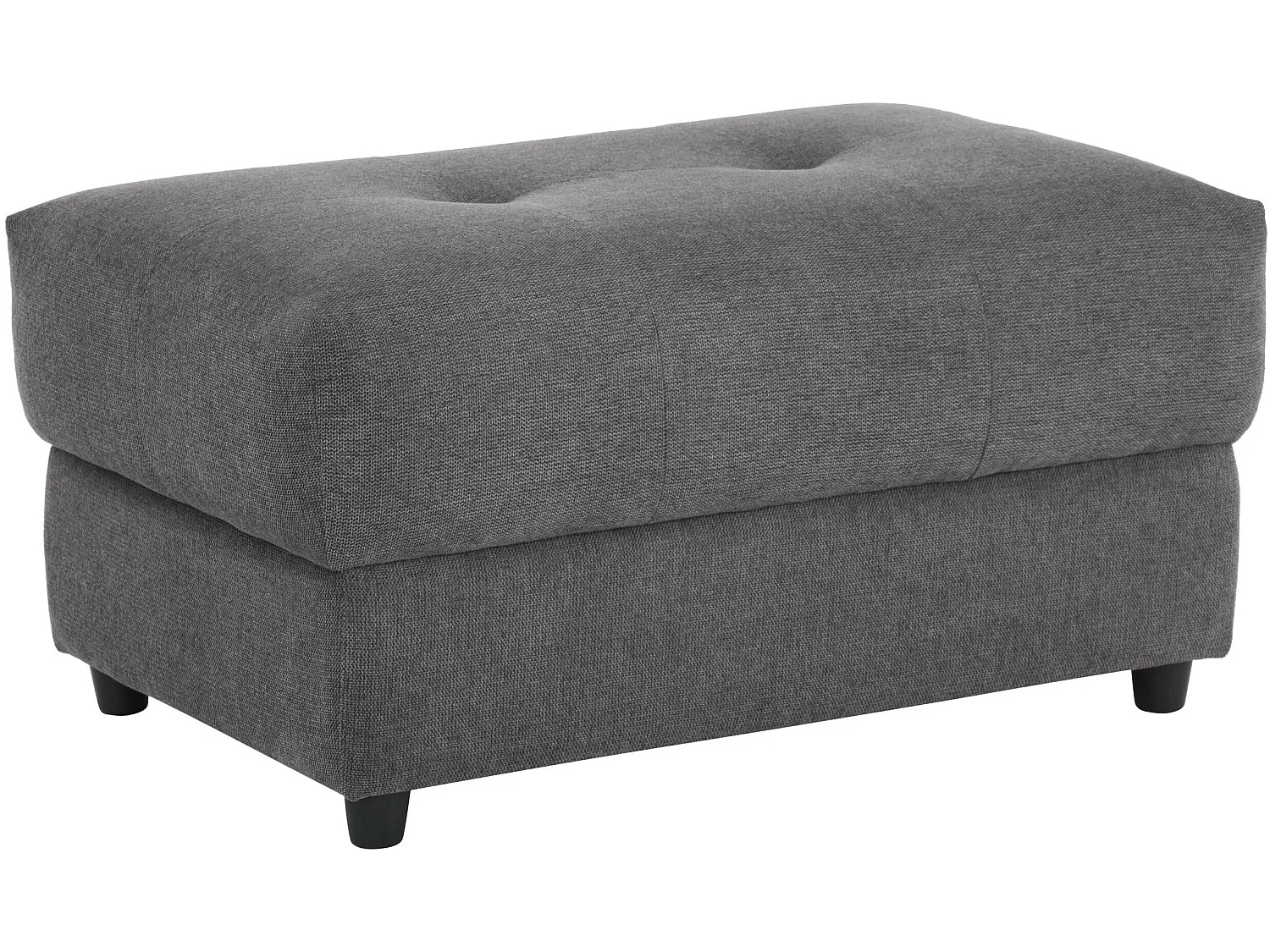 Tanaro | Pouf rembourré en tissu anthracite
