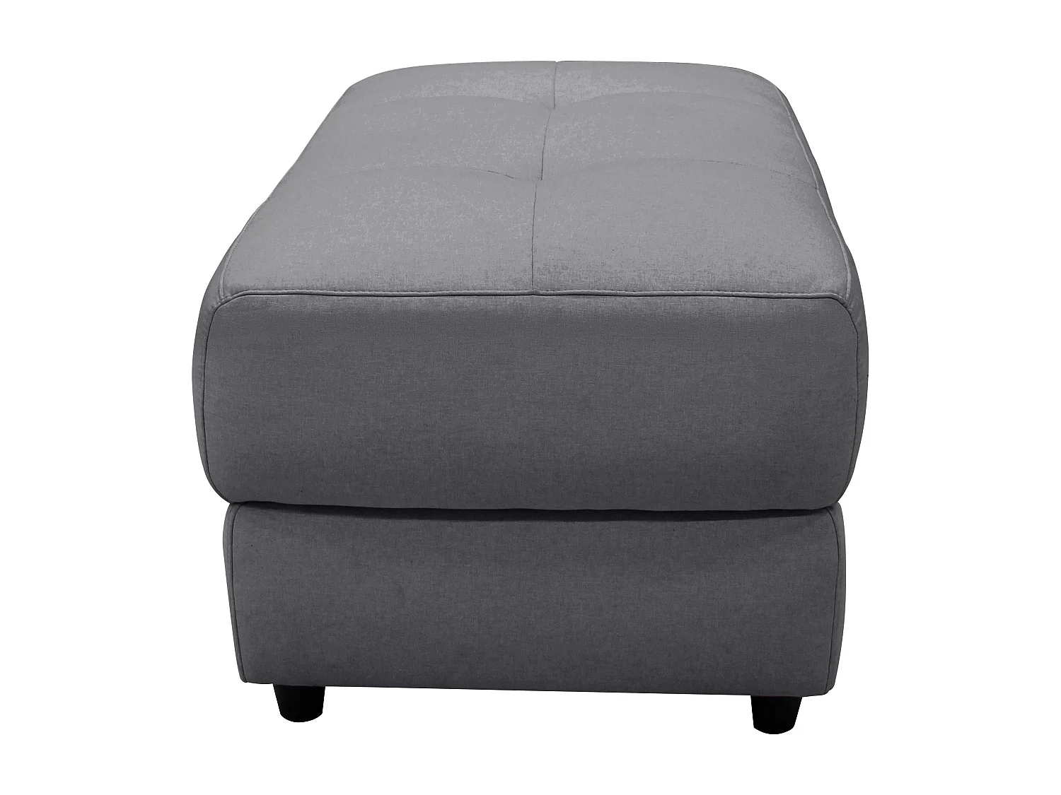 Capena | Pouf rembourré en tissu gris