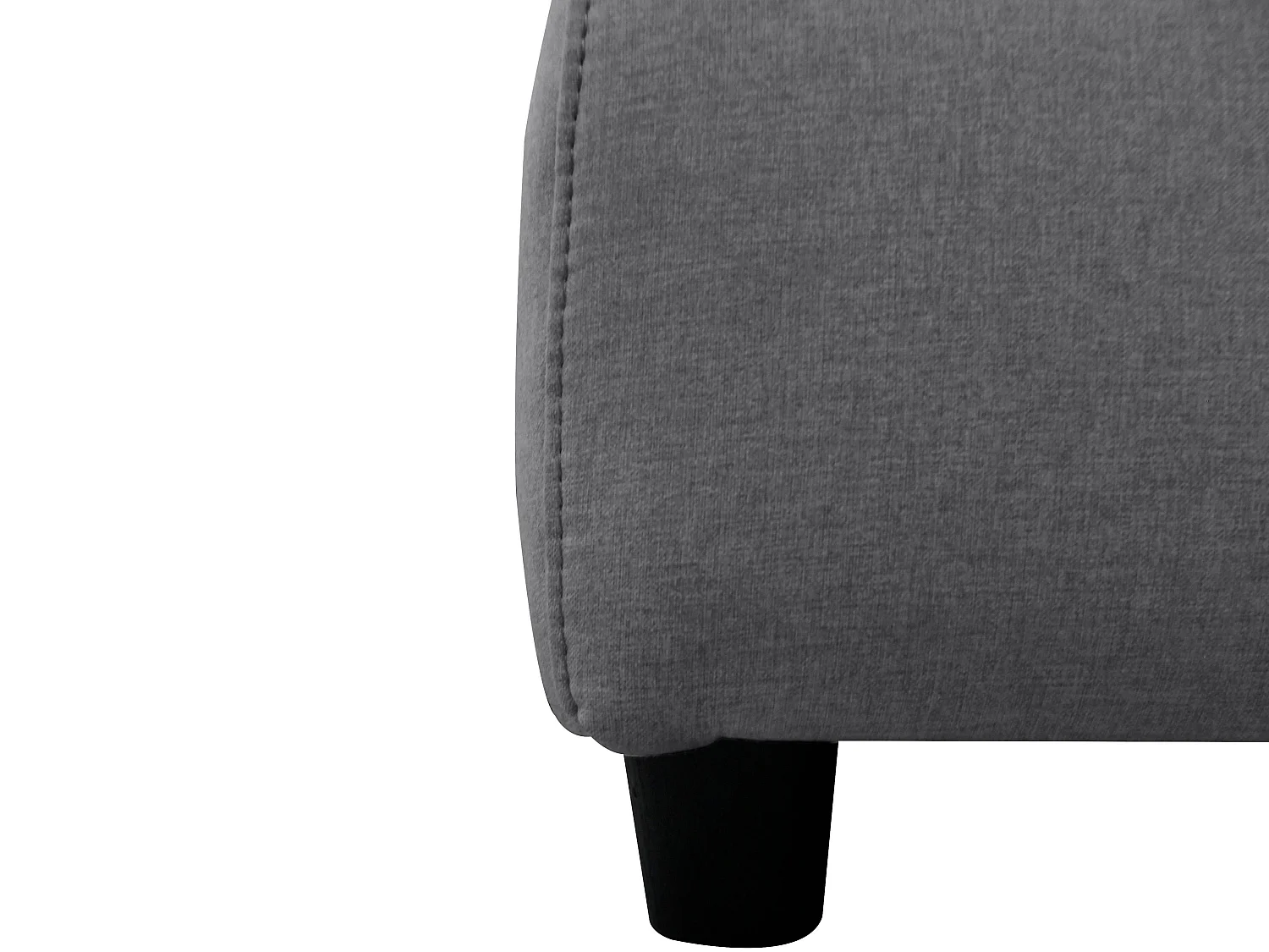 Capena | Pouf rembourré en tissu gris
