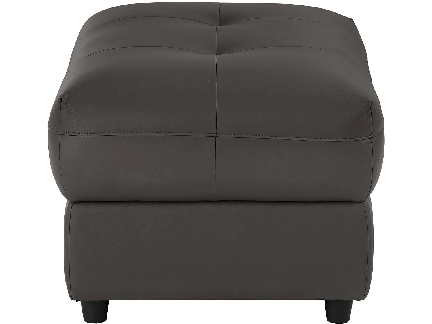 Tanaro | Pouf rembourré en cuir et PU marron