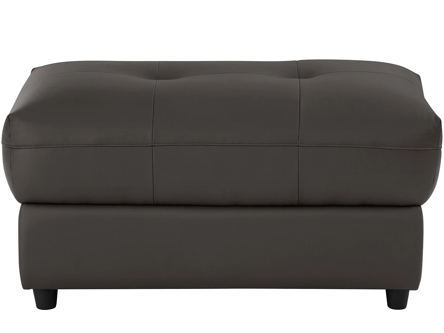 Tanaro | Pouf rembourré en cuir et PU marron