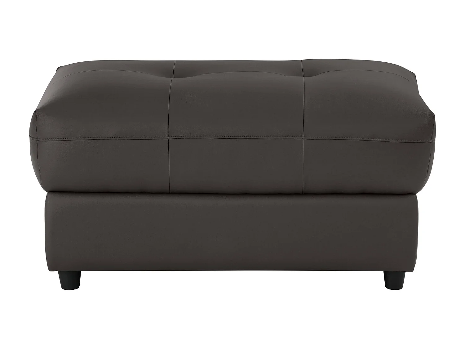 Tanaro | Pouf rembourré en cuir et PU marron
