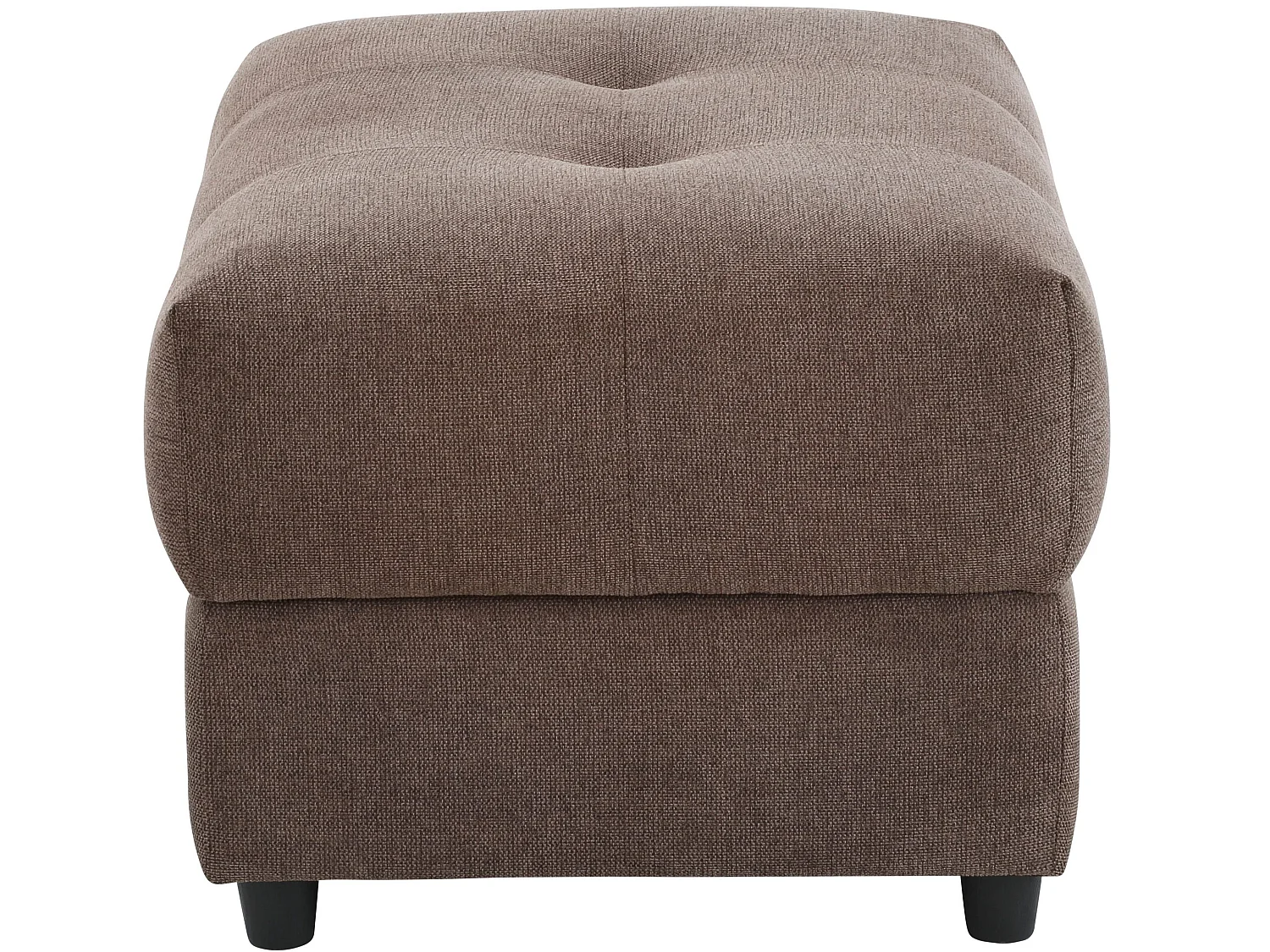 Tanaro | Pouf rembourré en tissu marron