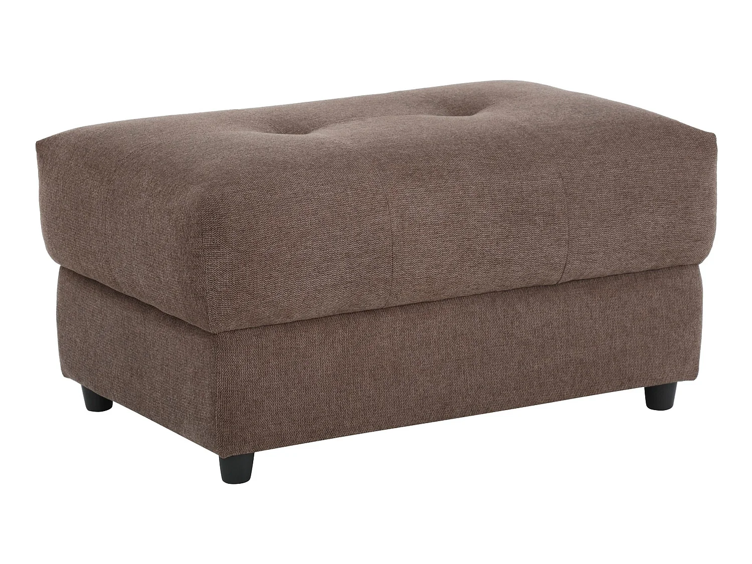 Tanaro | Pouf rembourré en tissu marron