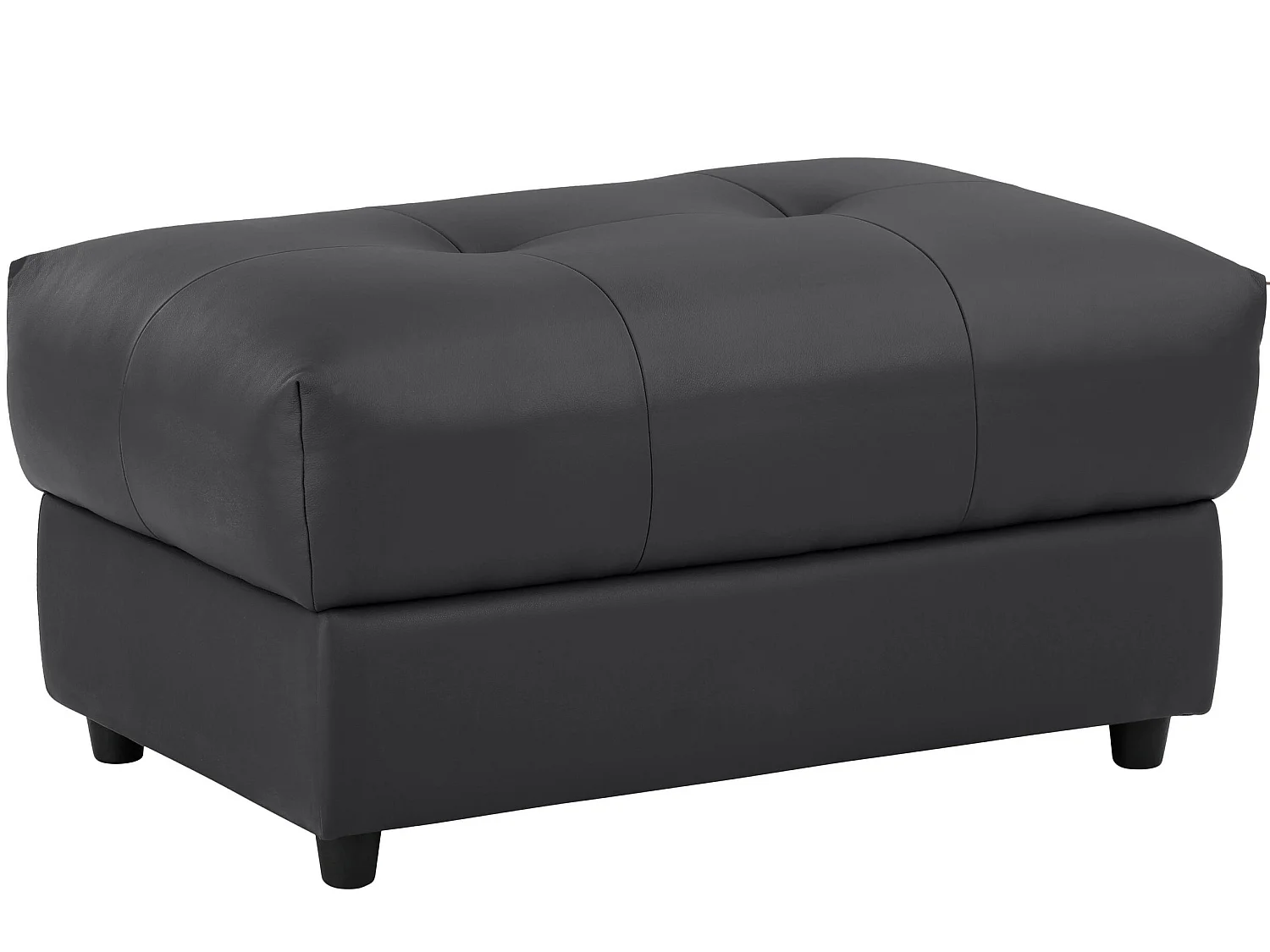 Pufe estofado em PU preto