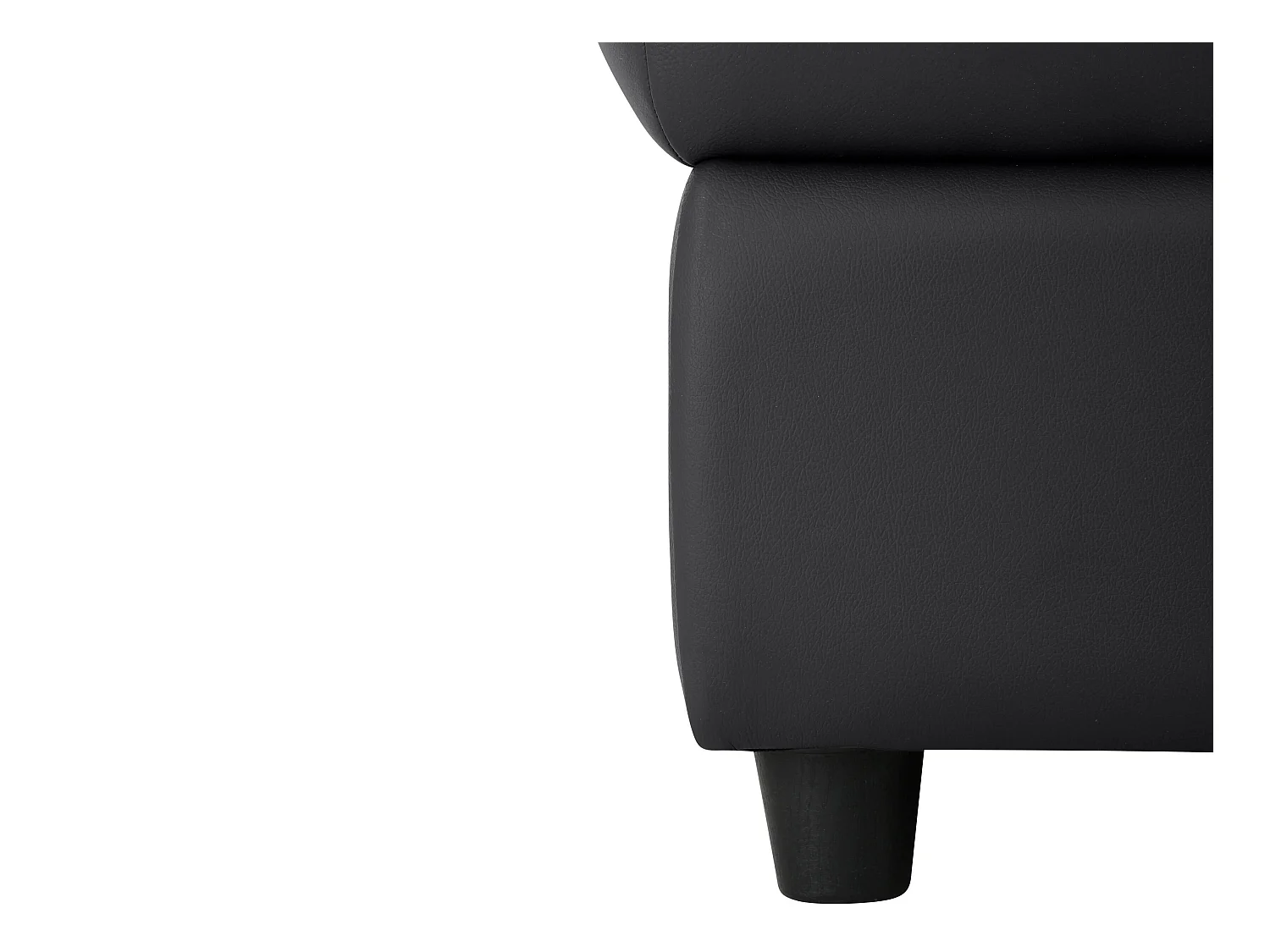 Puf tapizado en PU negro