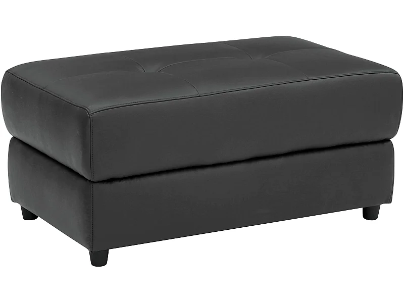 Puf tapizado en PU gris