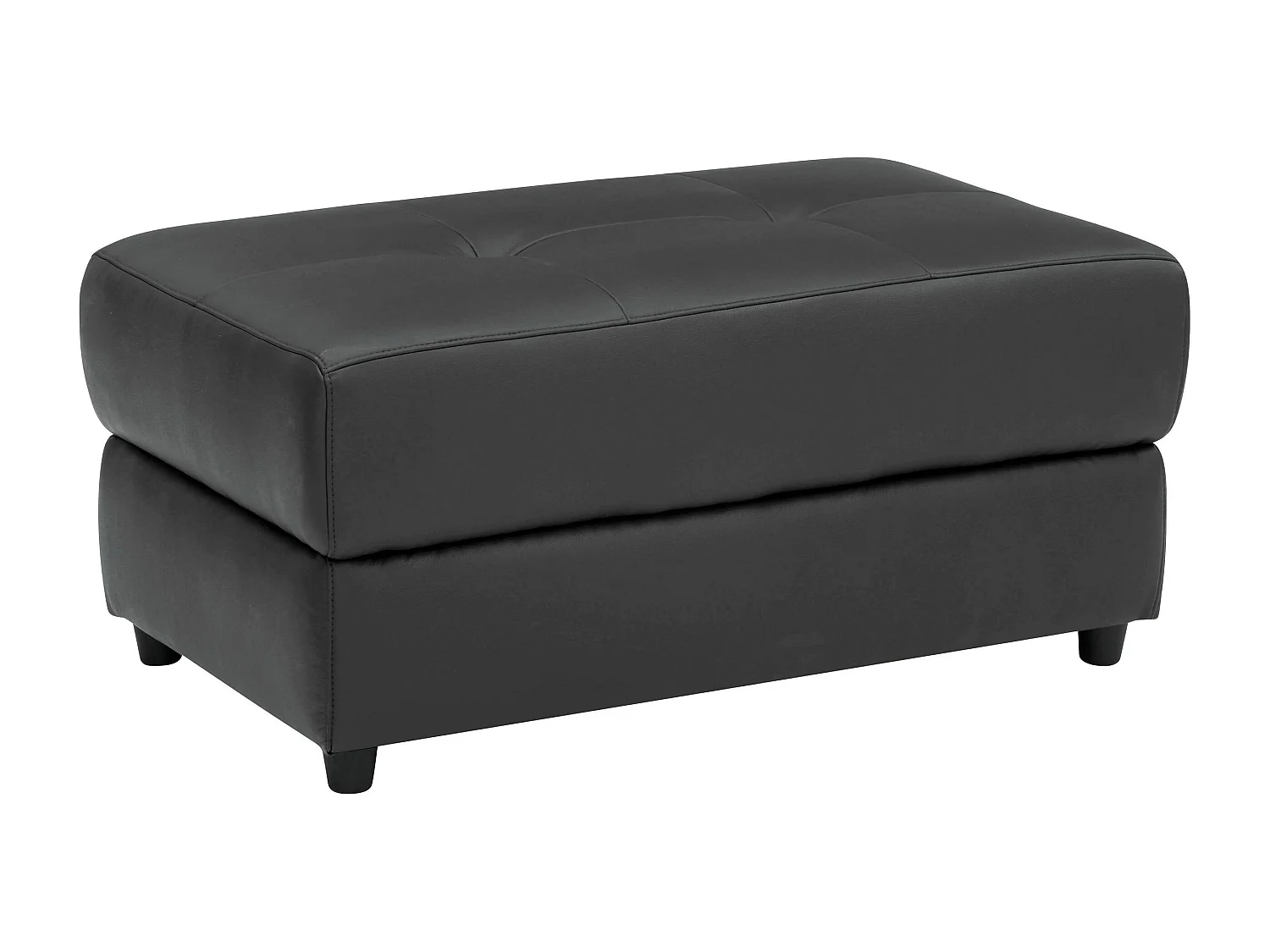 Puf tapizado en PU gris