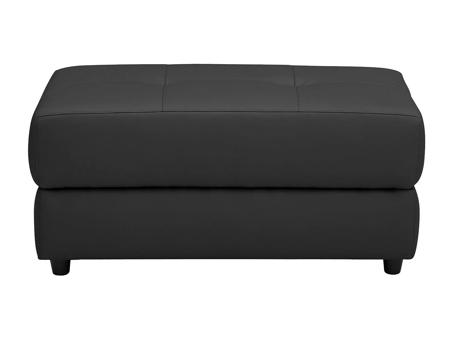 Puf tapizado en PU gris