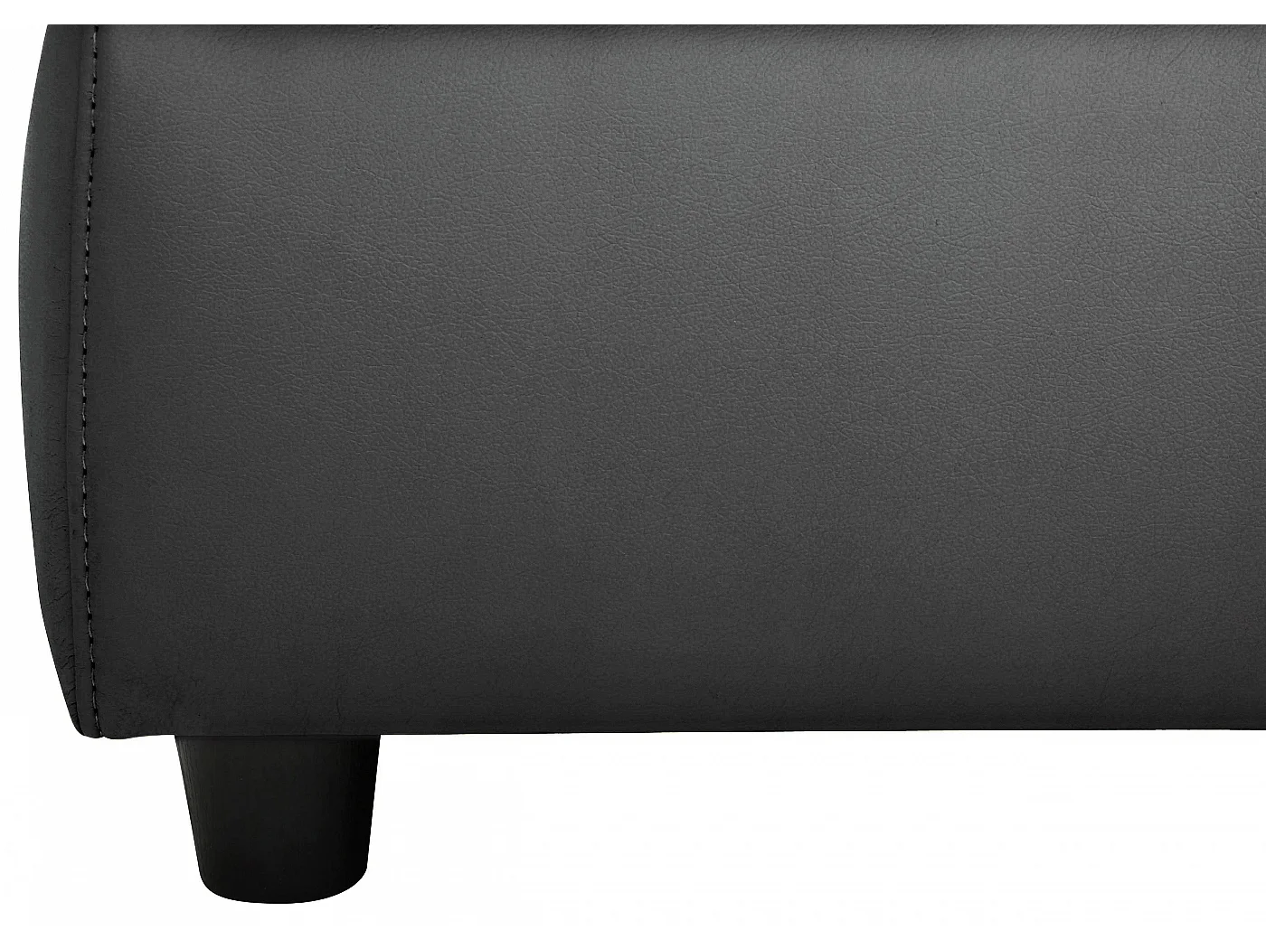 Puf tapizado en PU gris