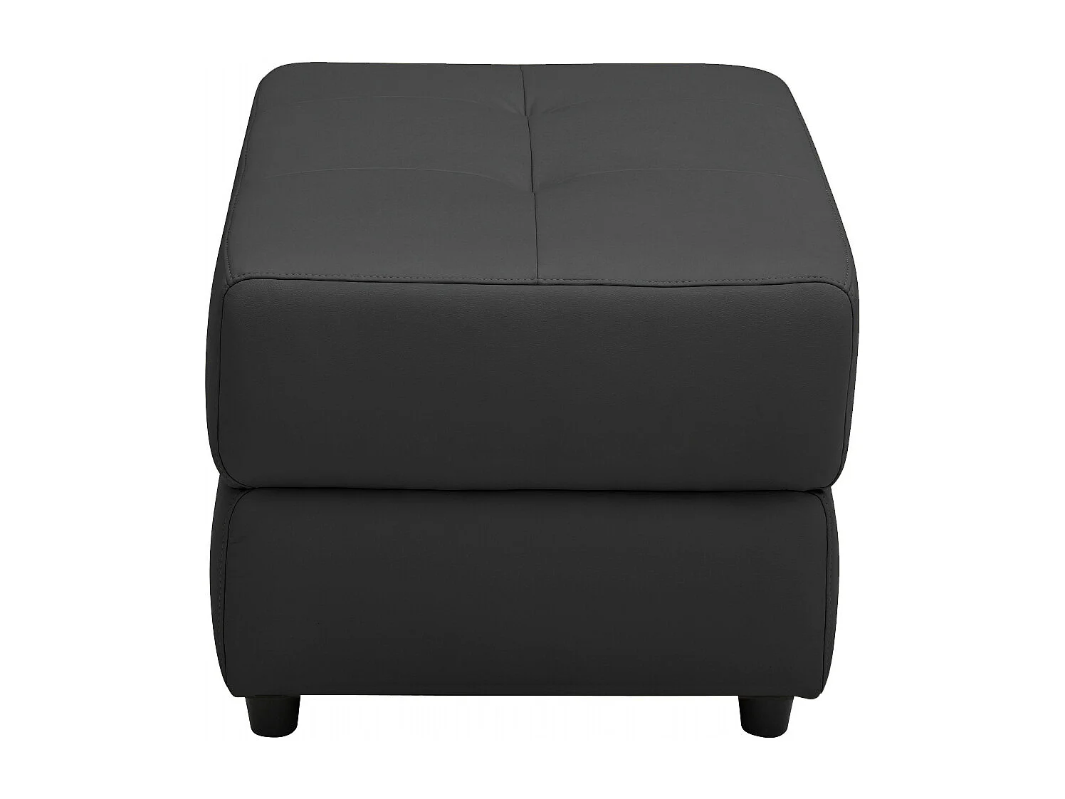 Puf tapizado en PU gris