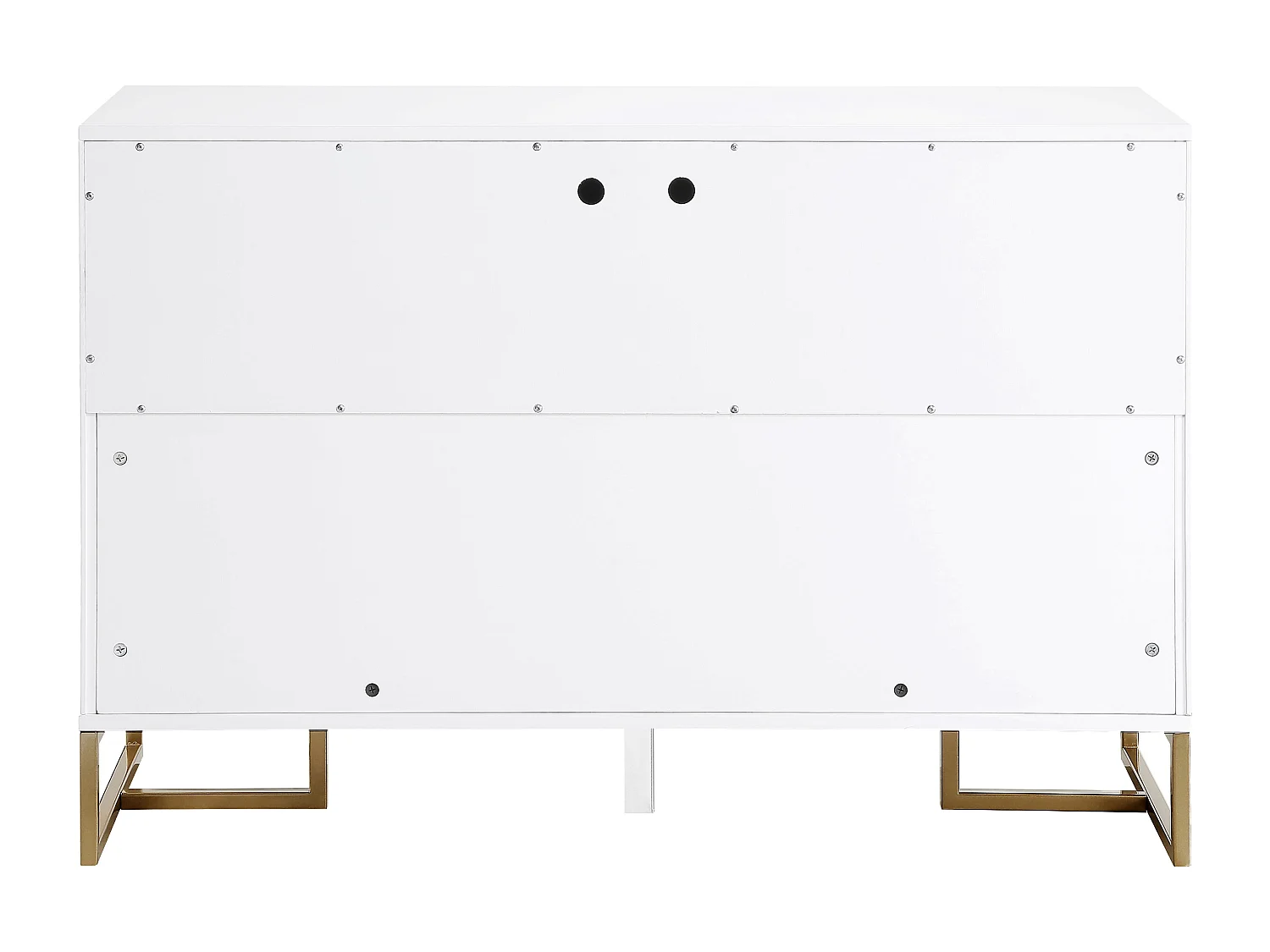 Consola con 2 puertas en metal blanco