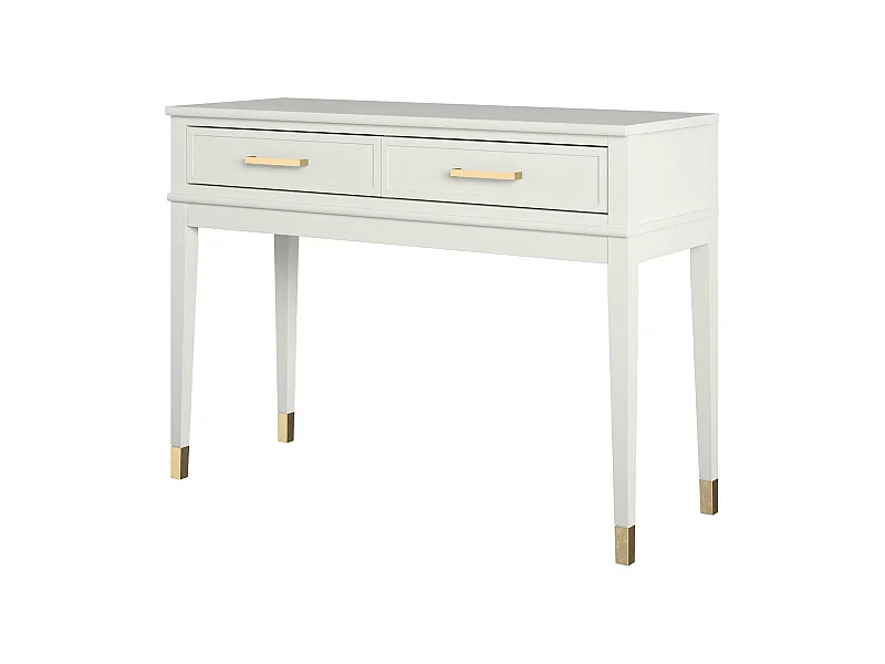 Consolle con 2 cassetti in MDF bianco