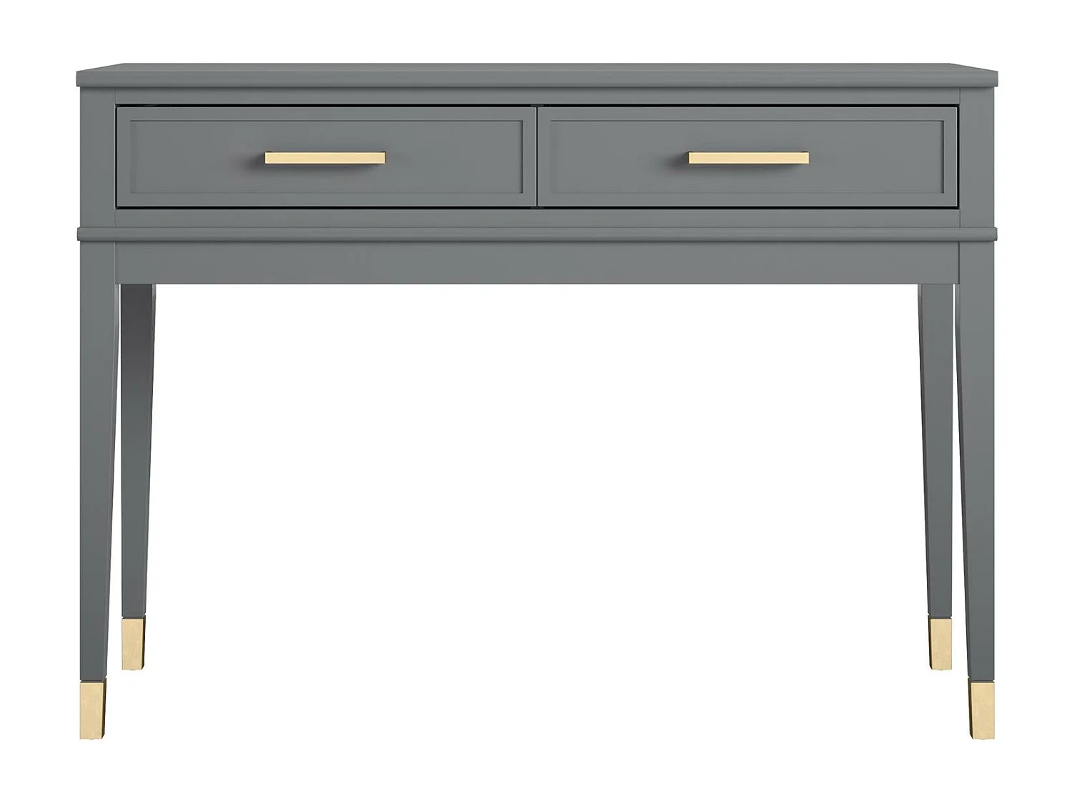 Westerleigh | Table console avec 2 tiroirs en MDF gris