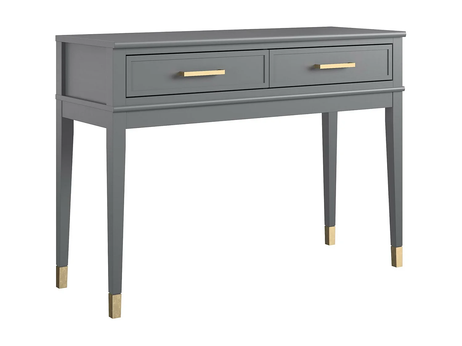 Westerleigh | Table console avec 2 tiroirs en MDF gris