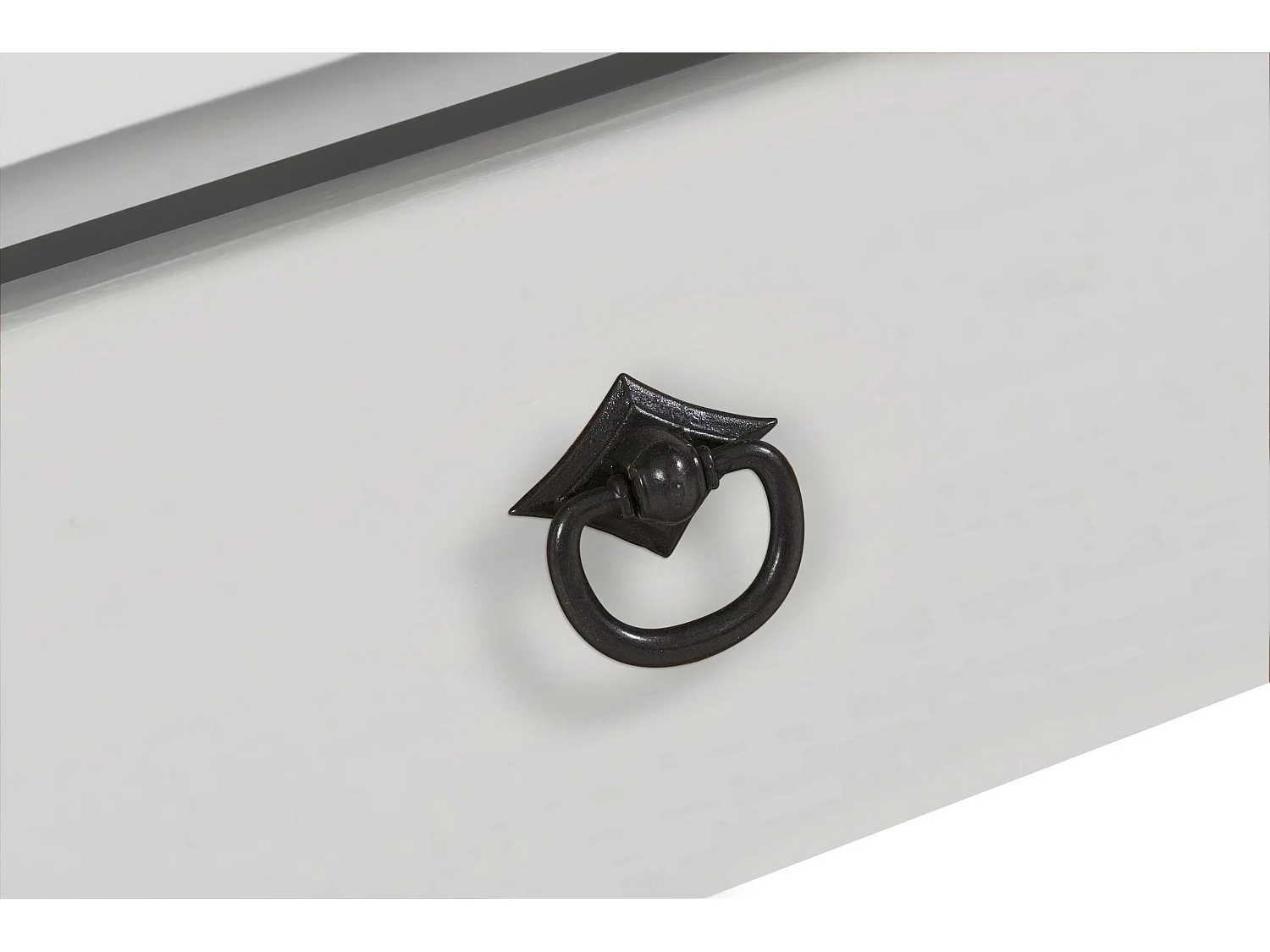 Mesa consola con 1 cajón en pino blanco