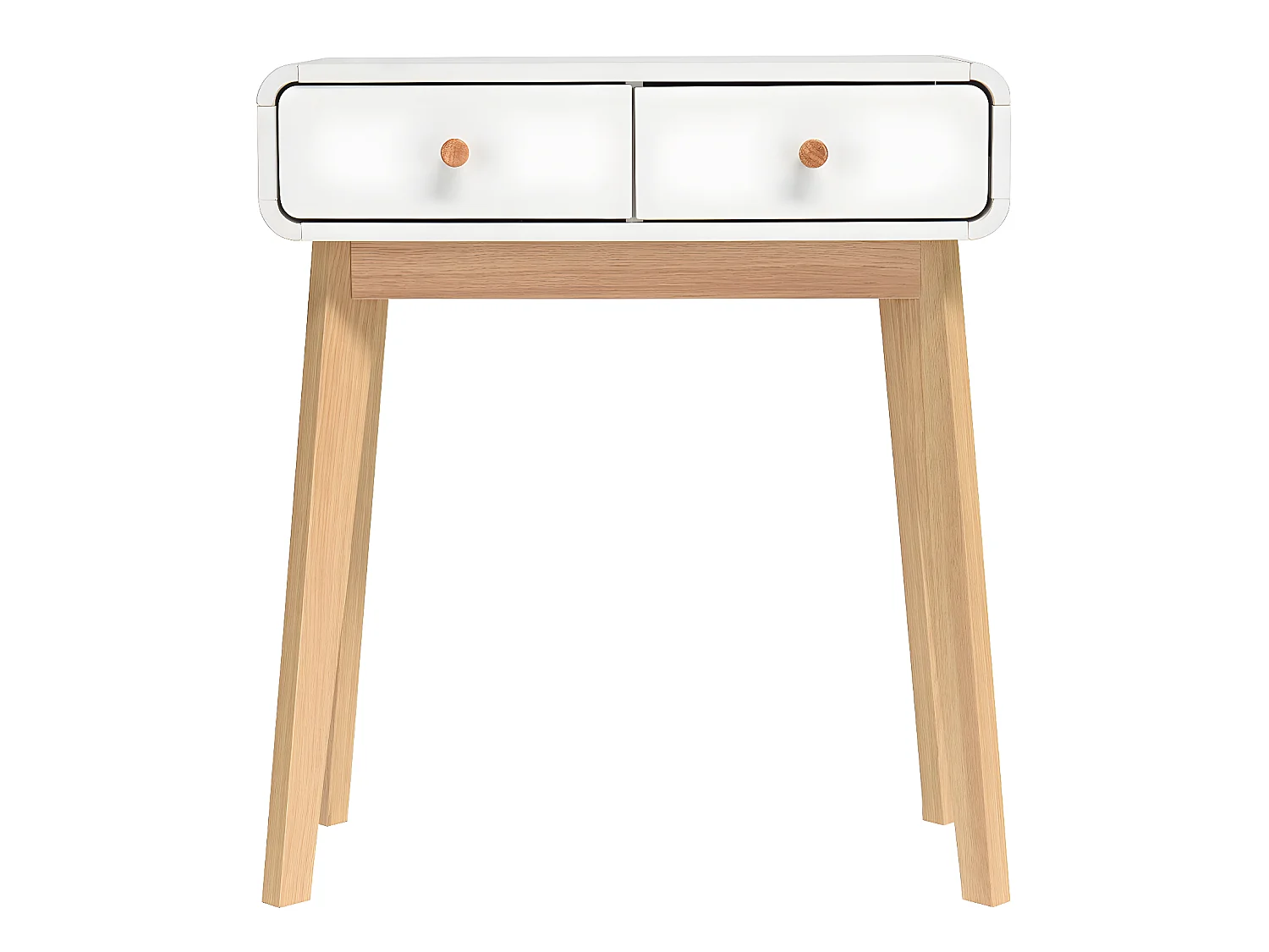 Scrivania con 2 cassetti in truciolare bianco