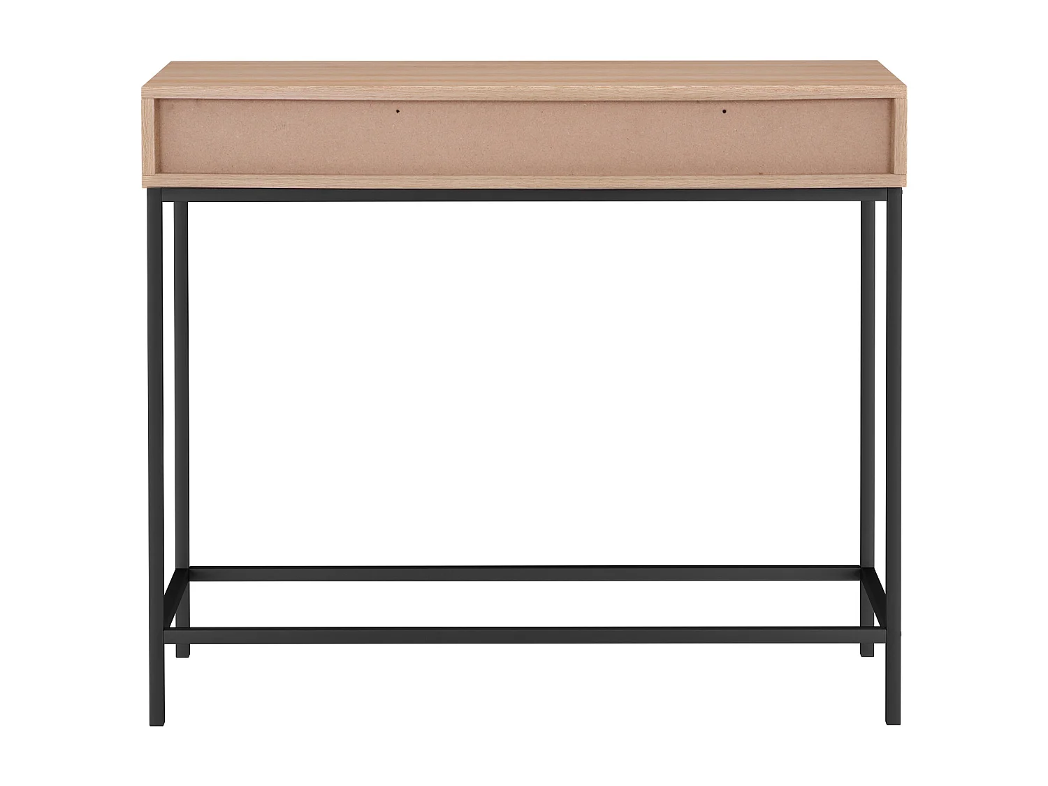 Konsolentisch mit 2 Schubladen aus Spanplatten-Eiche