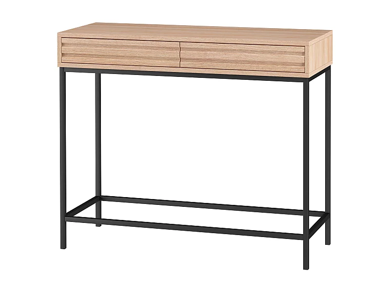 Celine | Console 2 tiroirs en panneaux de particules chêne