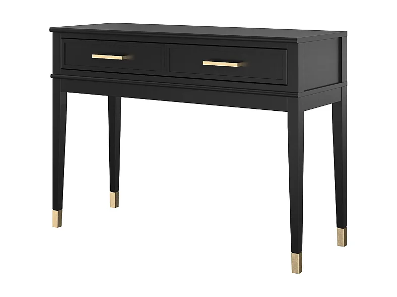 Westerleigh | Table console avec 2 tiroirs en MDF noir