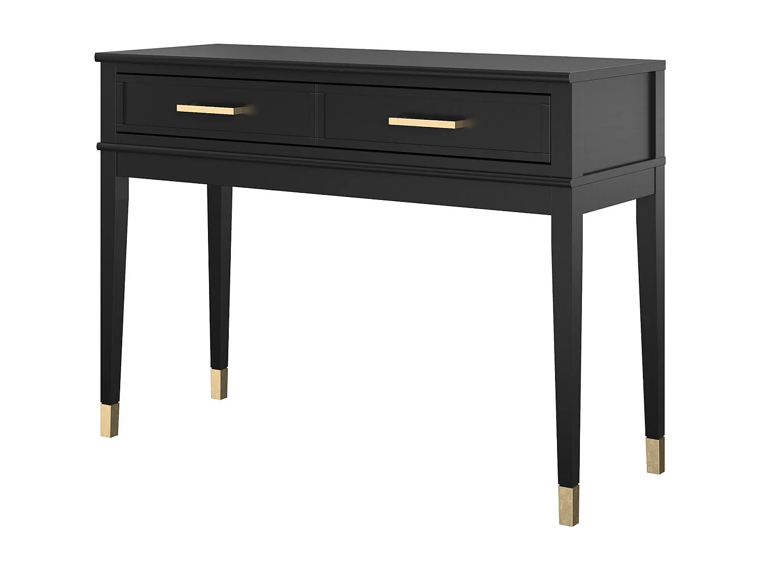 Westerleigh | Table console avec 2 tiroirs en MDF noir