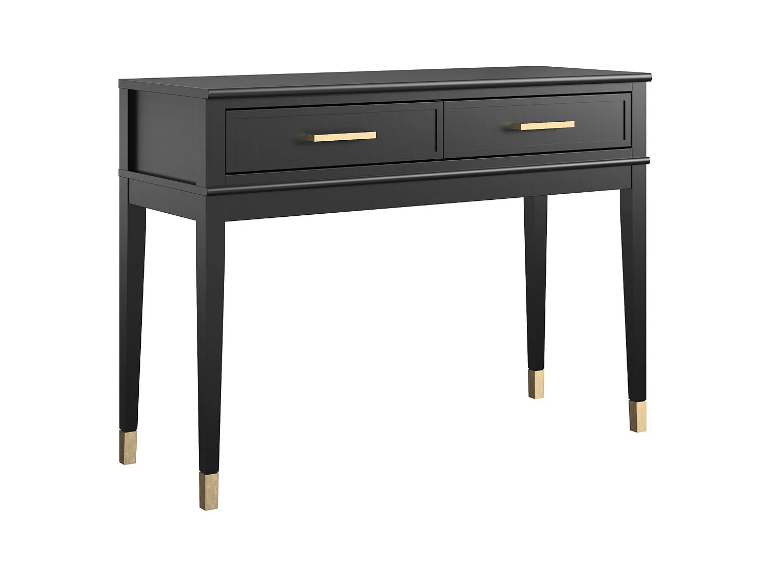 Westerleigh | Table console avec 2 tiroirs en MDF noir