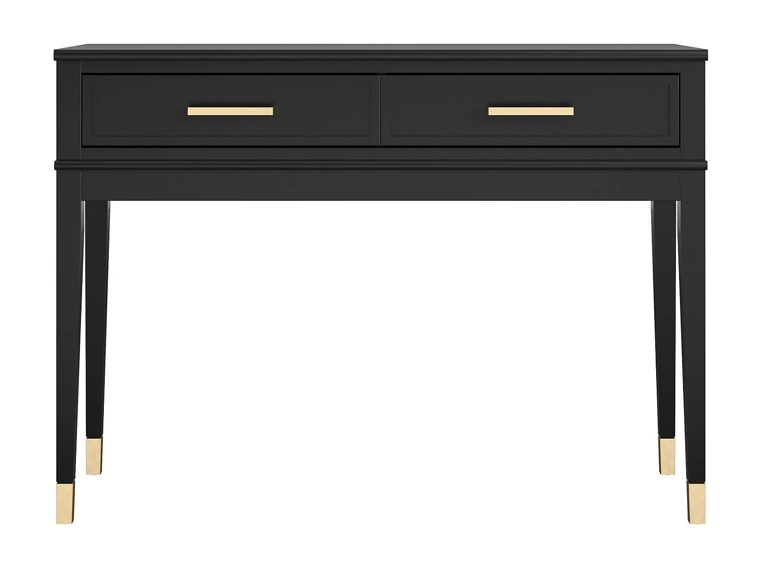 Mesa consola con 2 cajones en MDF negro