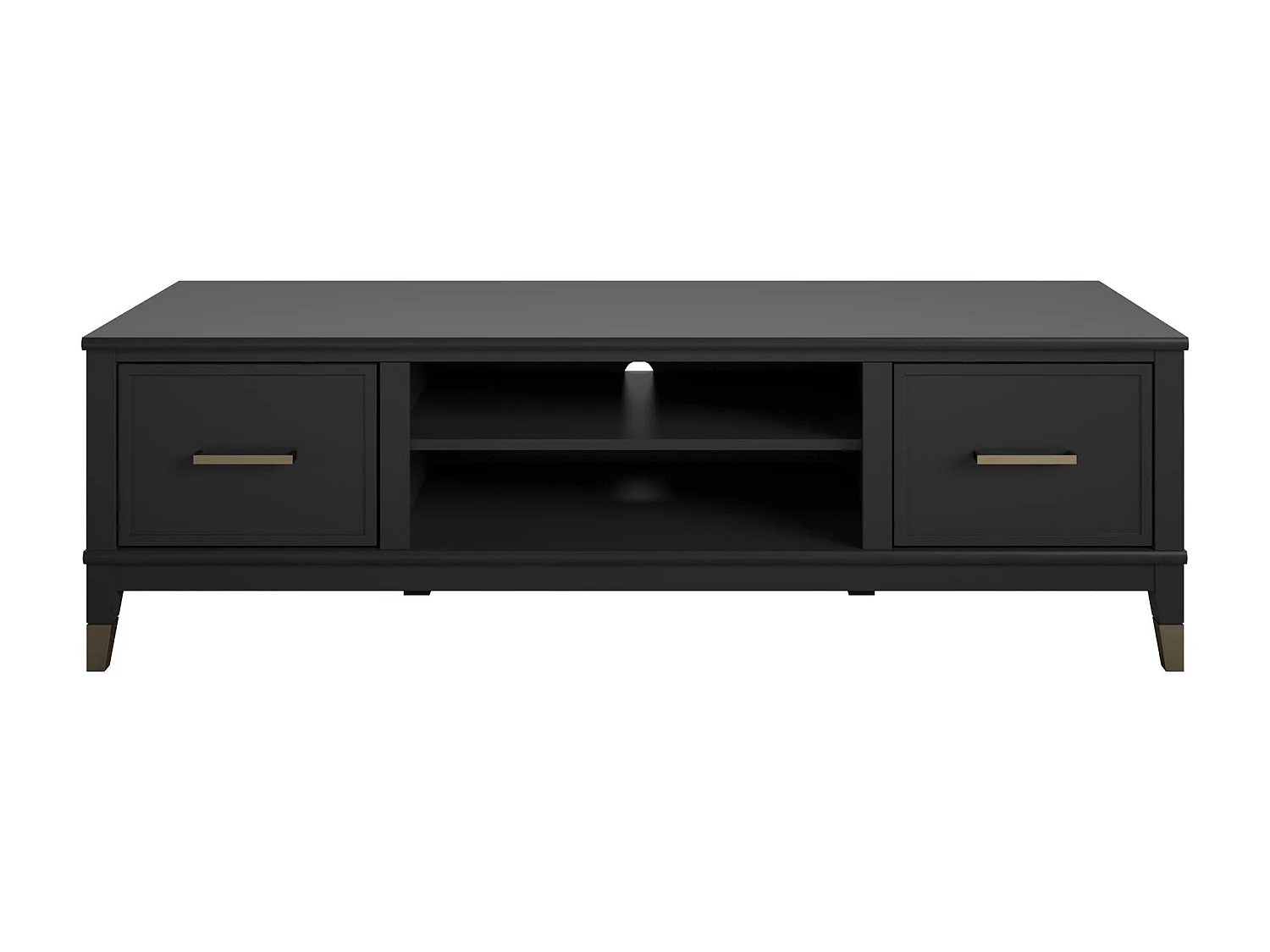 Westerleigh | Móvel para TV com 2 portas em MDF Preto