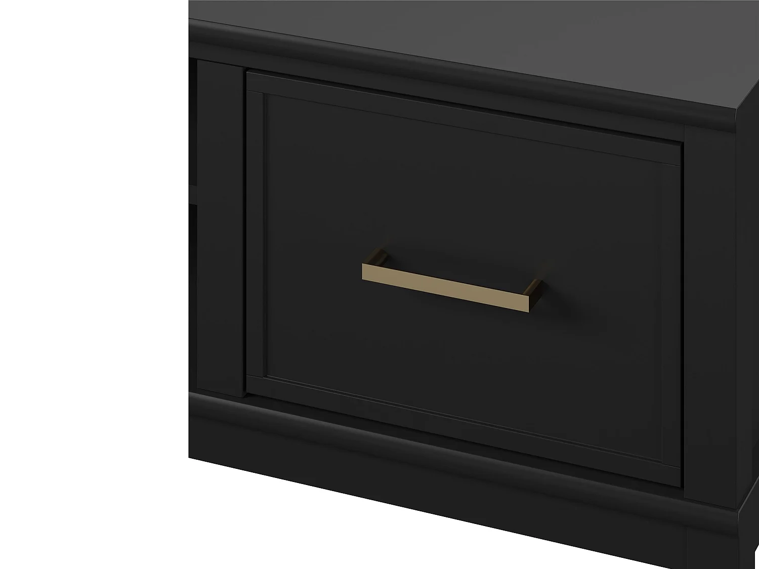 Westerleigh | Móvel para TV com 2 portas em MDF Preto