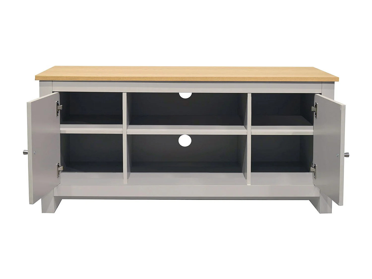 Emerald | Meuble TV 2 portes en MDF chêne et gris