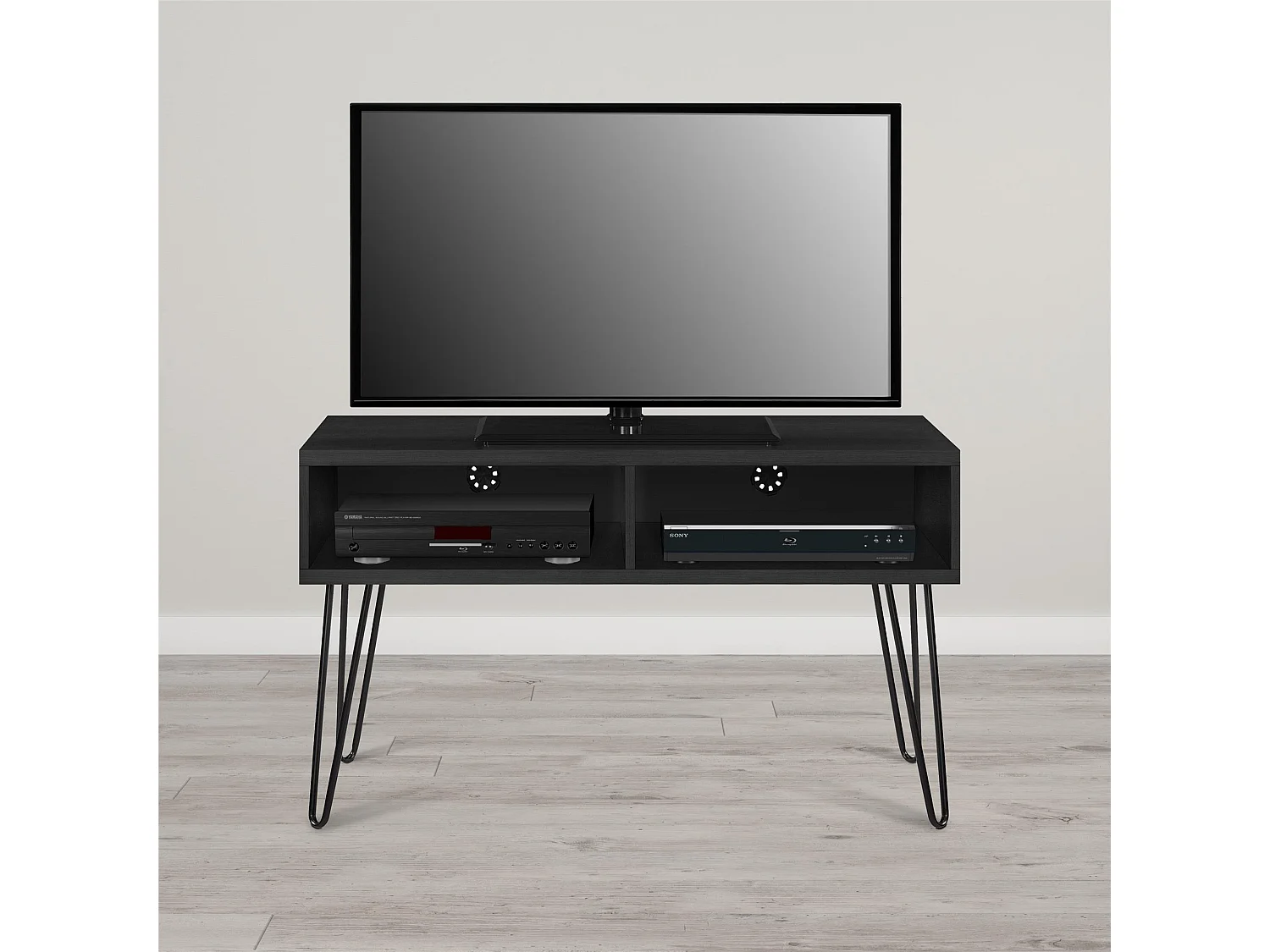 Owen | Meuble TV avec 2 compartiments en aspect chêne