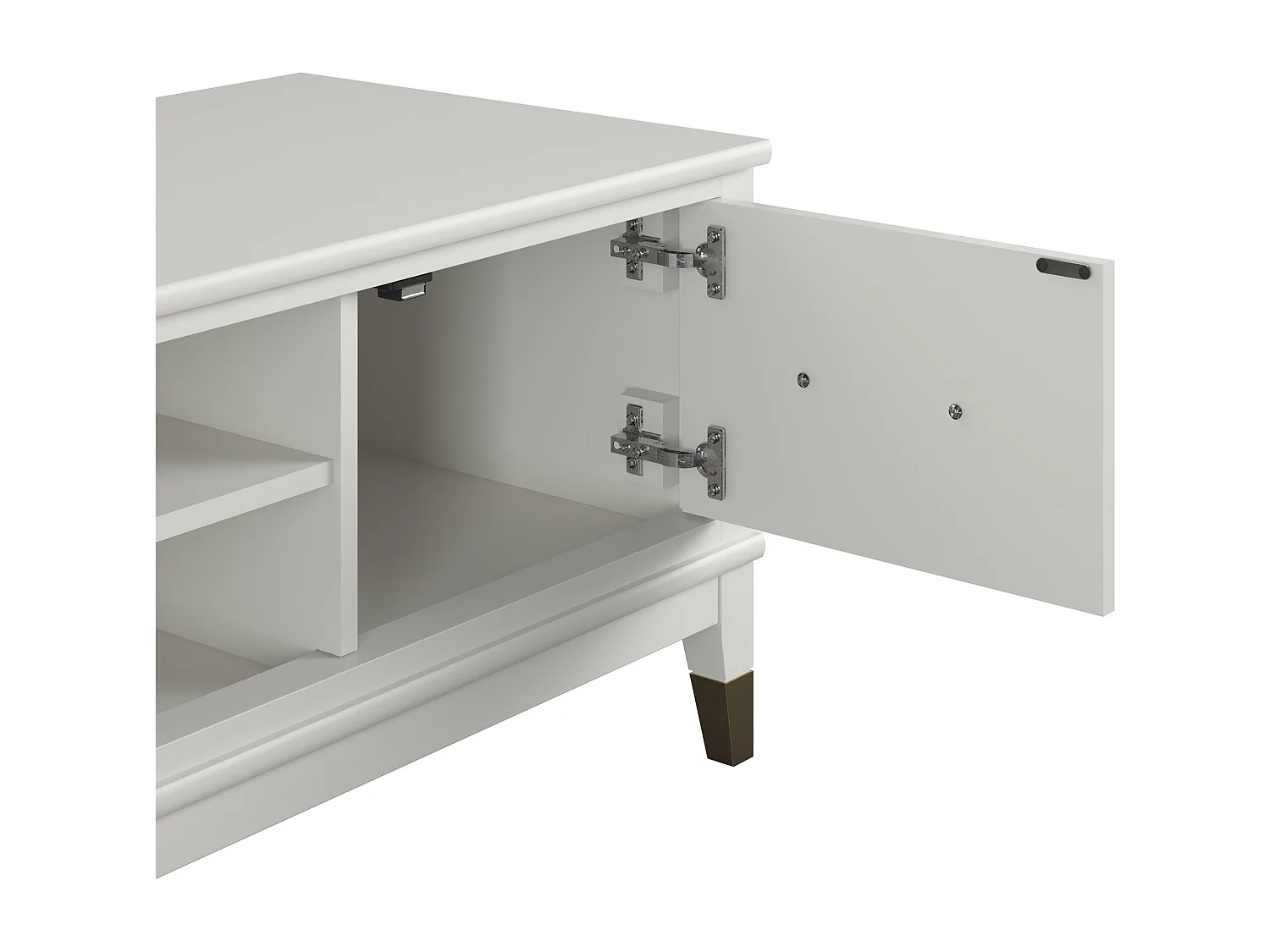 Westerleigh-TV-meubel met 2 witte spaanplaatdeuren