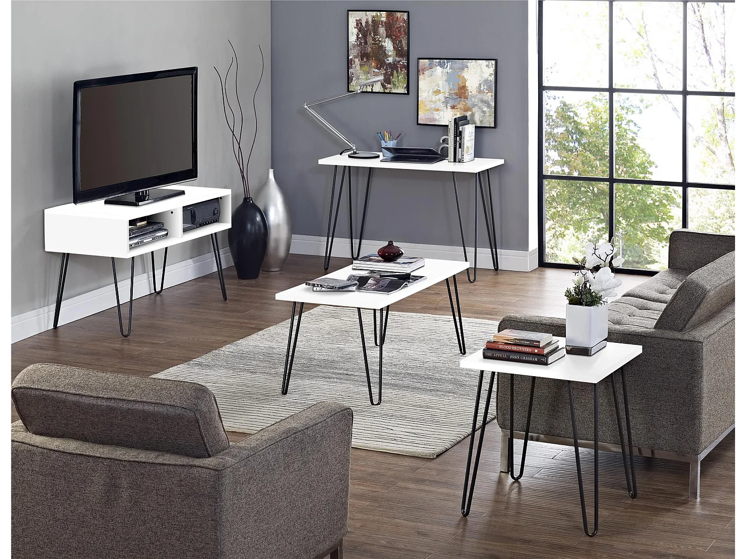 Owen | TV-Ständer aus MDF Weiß