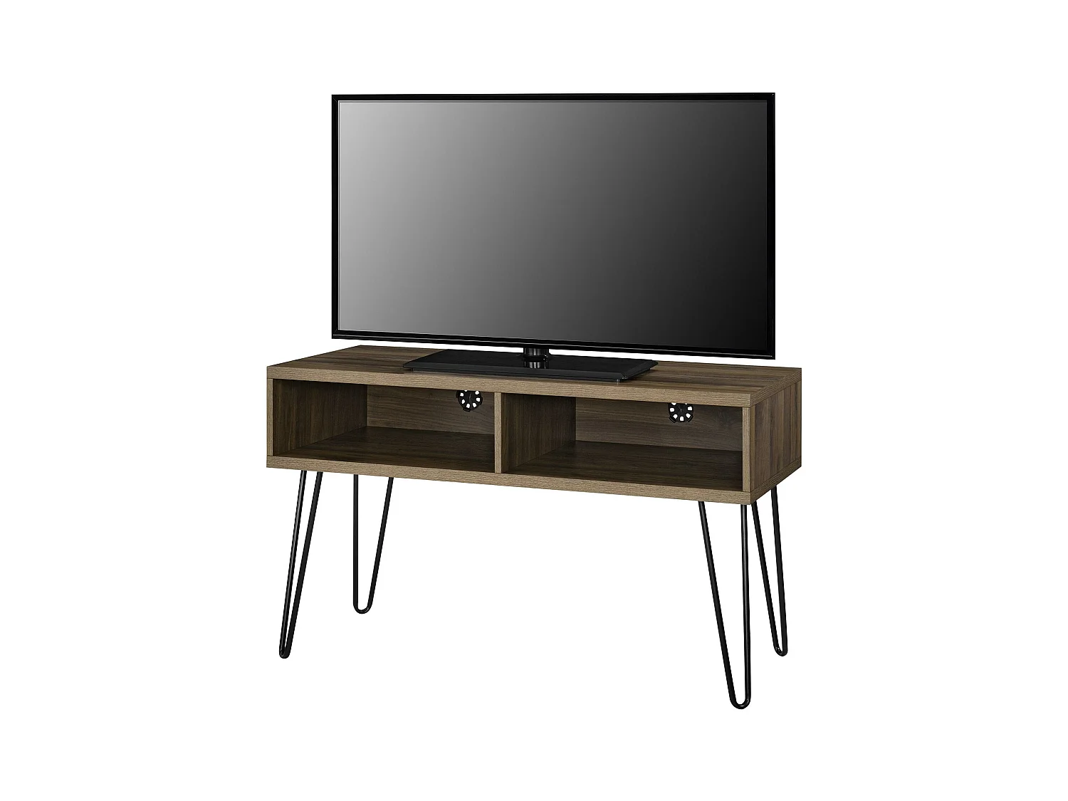 Owen | Meuble TV avec 2 compartiments en aspect noyer