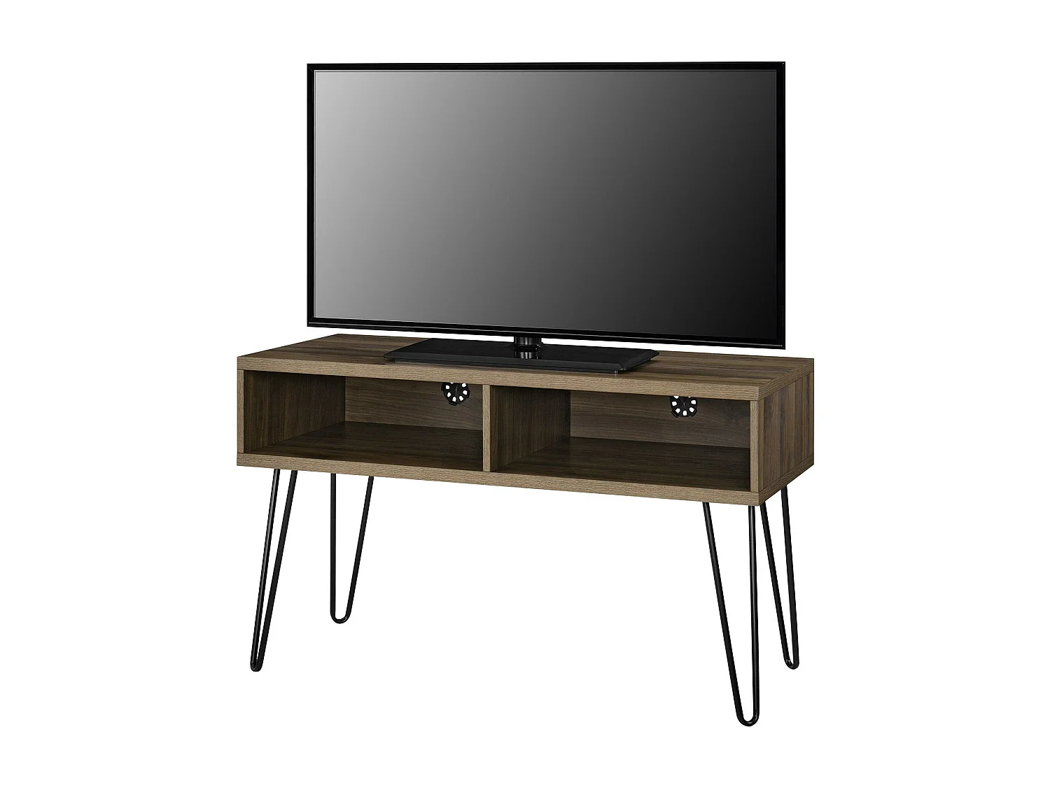 Owen | TV-meubel met 2 compartimenten in effet walnoot