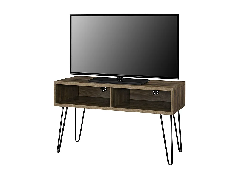 Owen | Meuble TV avec 2 compartiments en aspect noyer