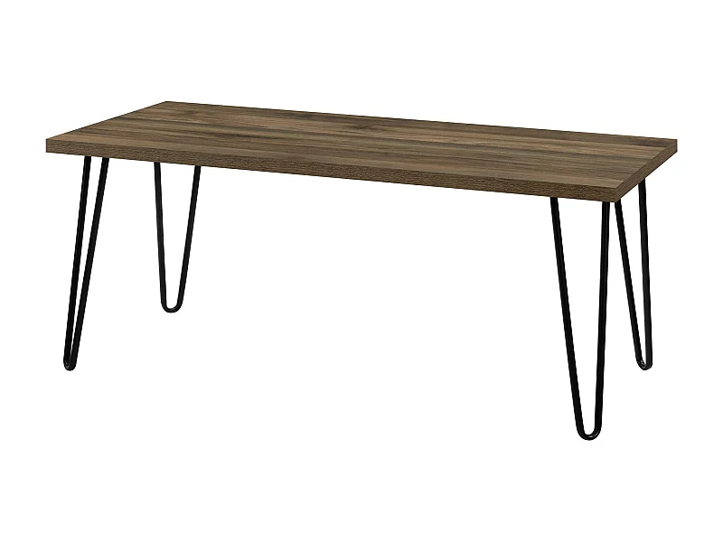 Tavolino rettangolare in truciolato laminato Noce