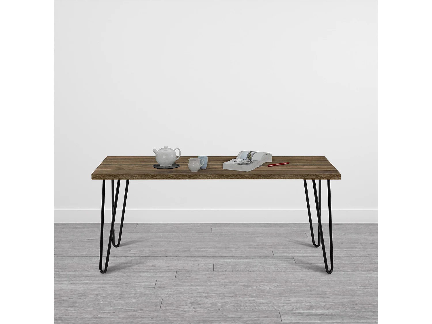 Salontafel Rechthoekig in gelamineerd spaanplaat Walnoot