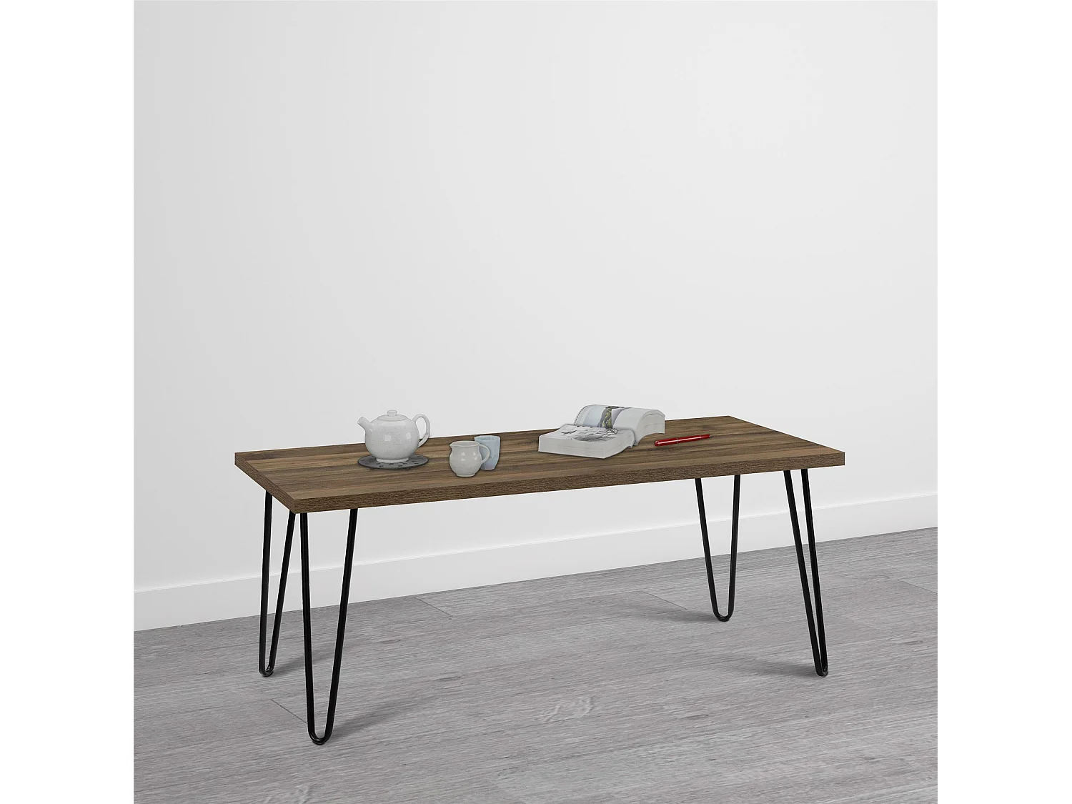 Mesa de cabeceira com 1 gaveta em aglomerado laminado de carvalho antiquado