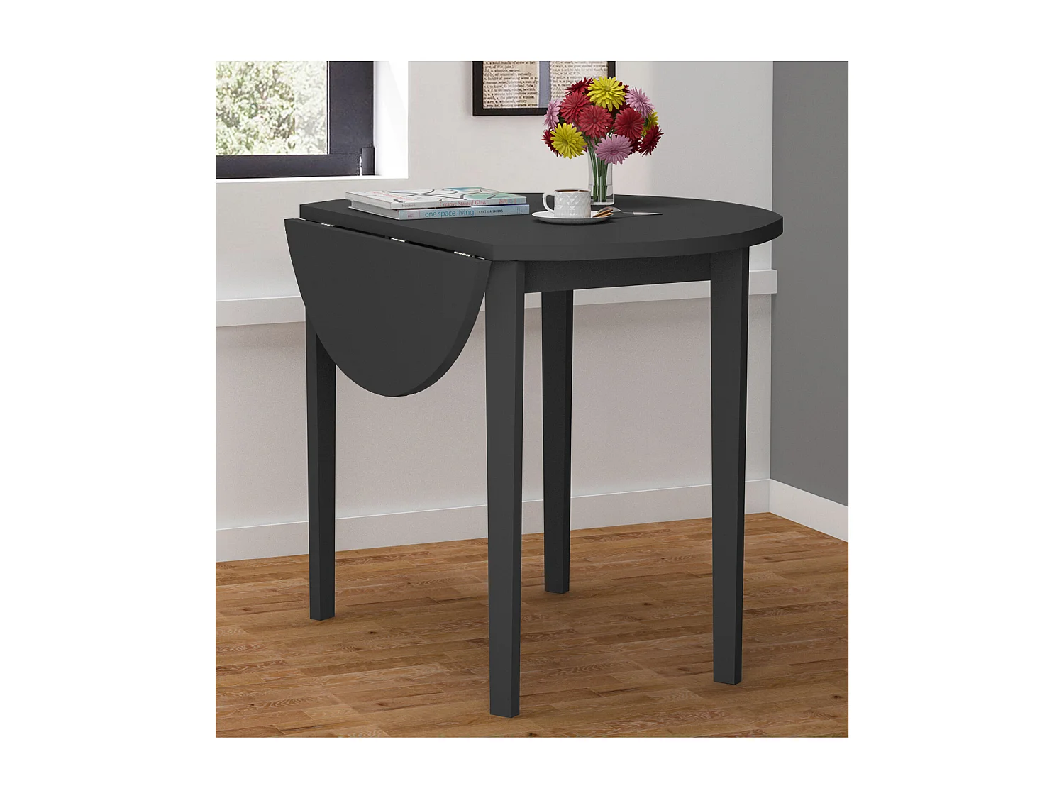 Trend | Table d'appoint en MDF noir