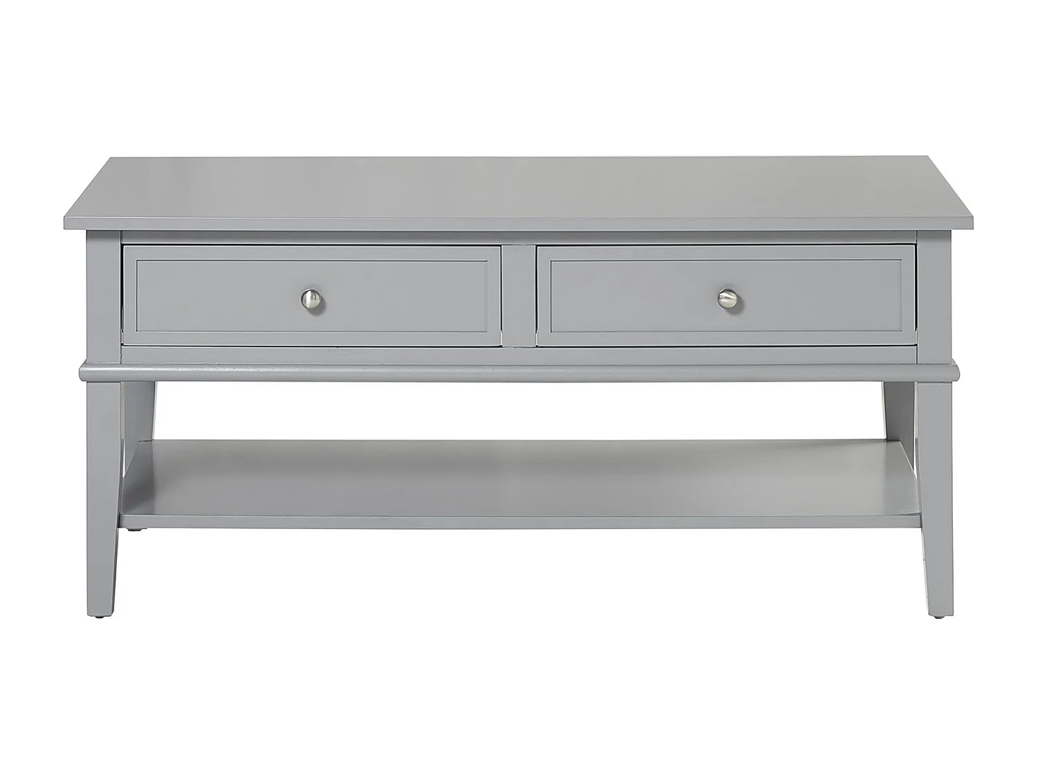 Franklin | Table basse avec 2 tiroirs en MDF gris