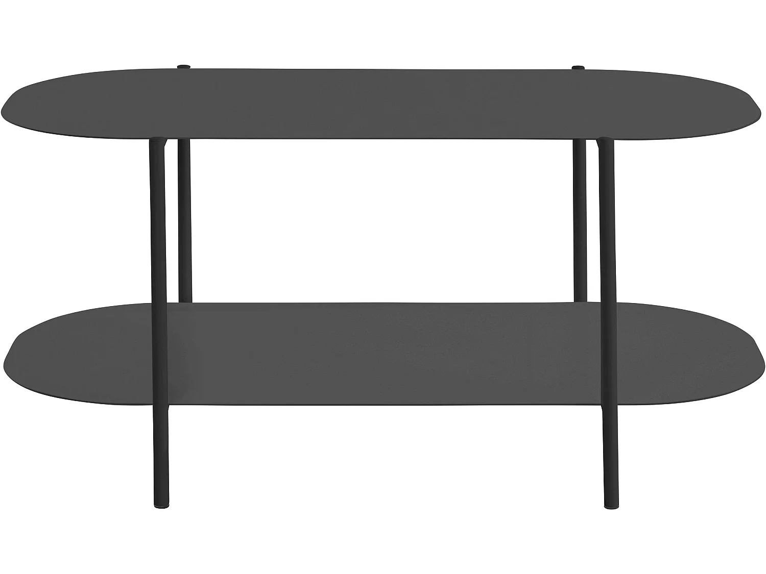 Siliam | Table basse avec 1 étagère en métal noir