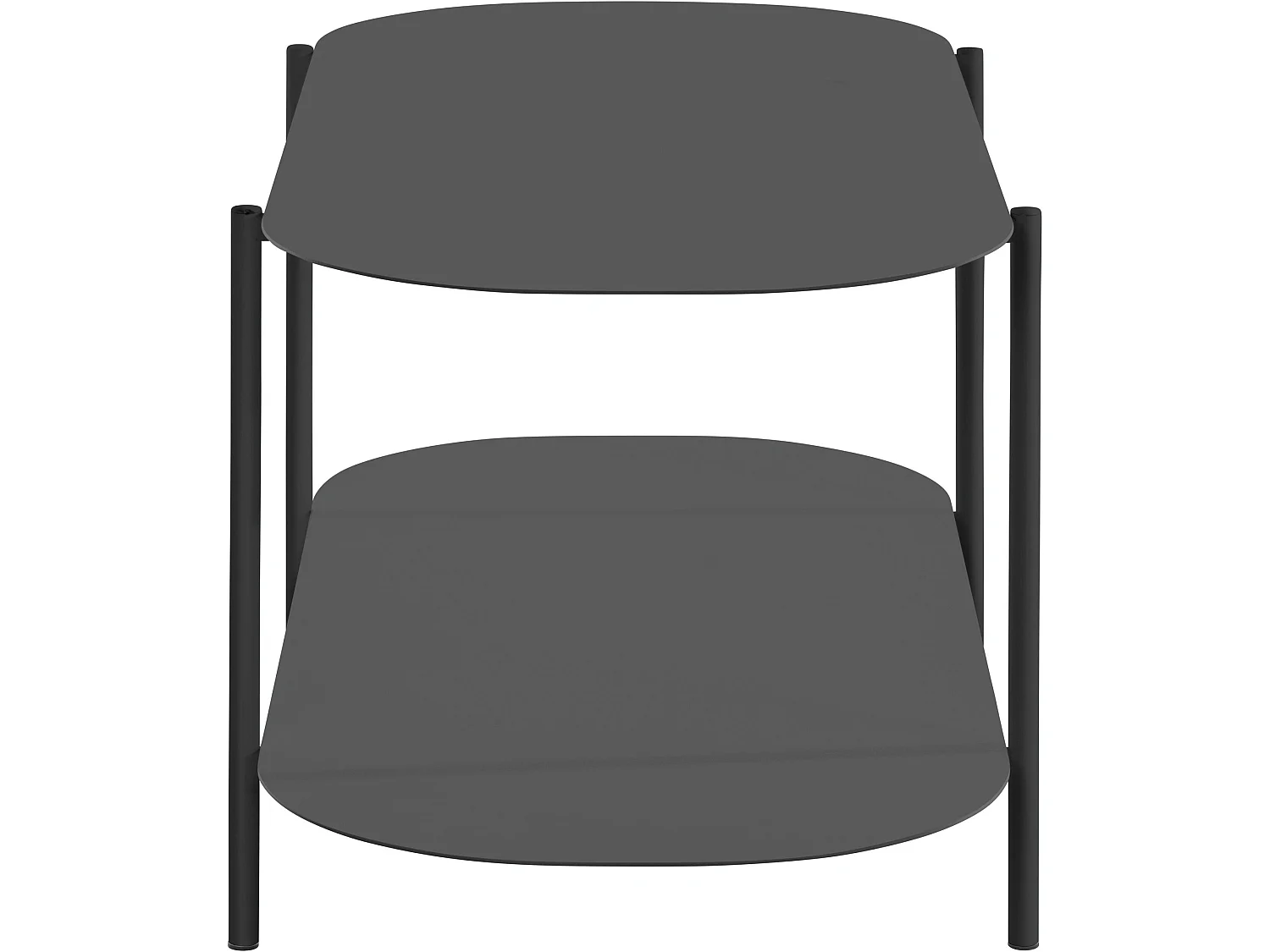 Siliam | Table basse avec 1 étagère en métal noir