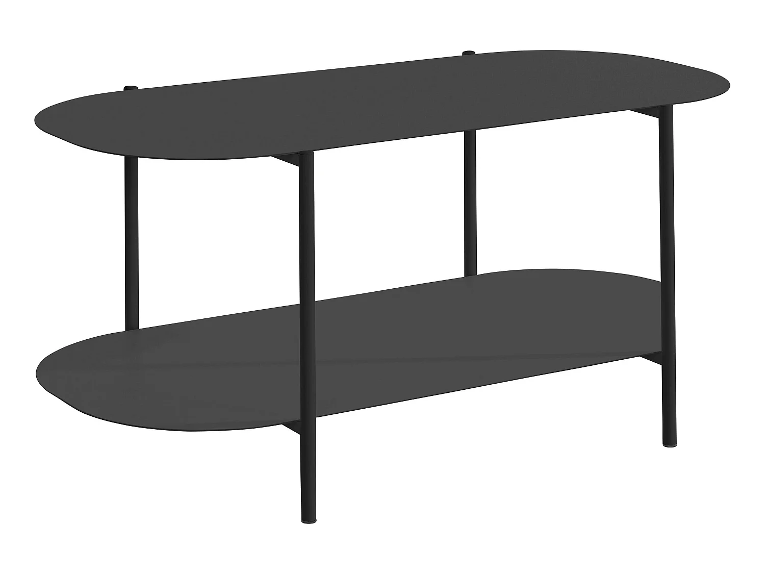 Siliam | Table basse avec 1 étagère en métal noir