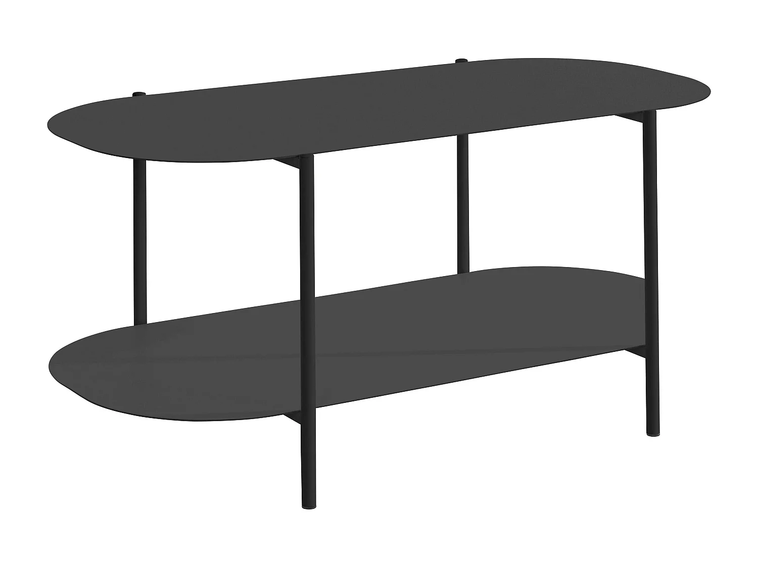 Siliam | Table basse avec 1 étagère en métal noir