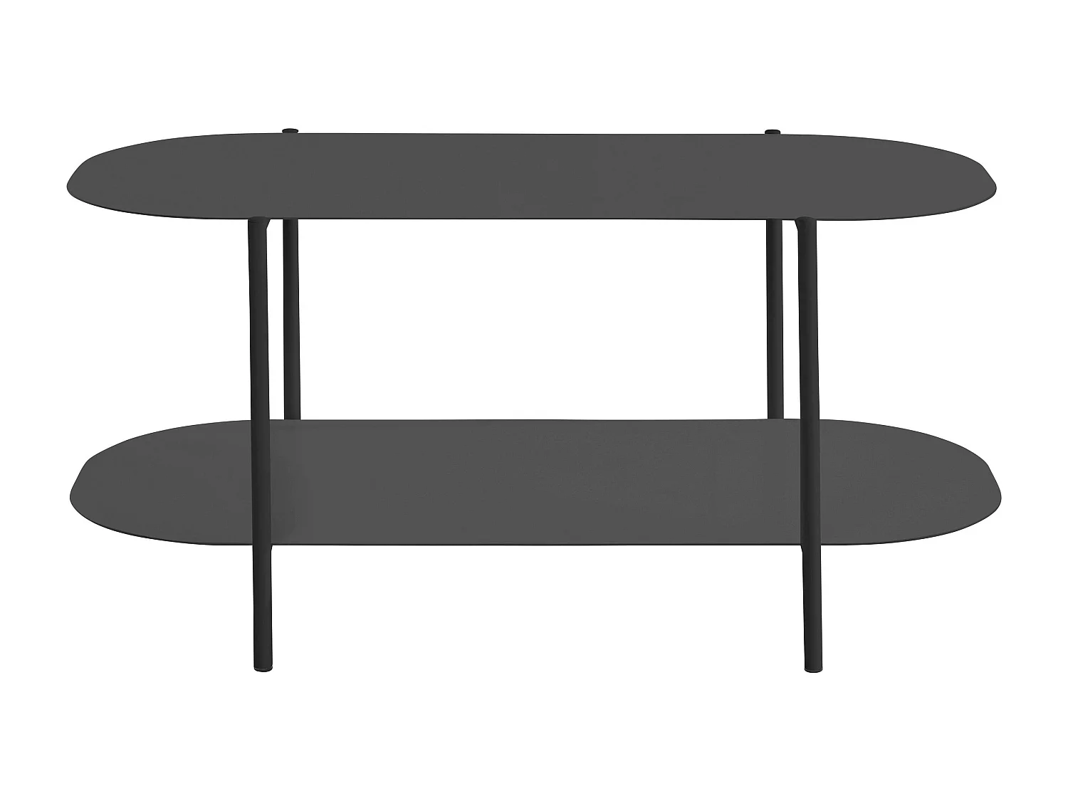 Siliam | Table basse avec 1 étagère en métal noir