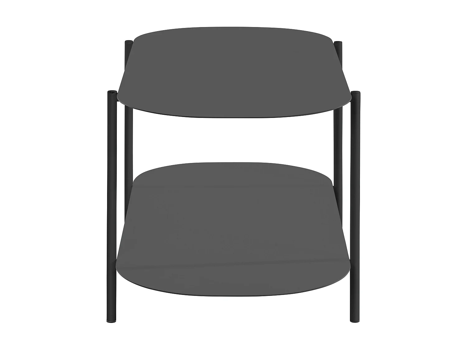 Siliam | Table basse avec 1 étagère en métal noir