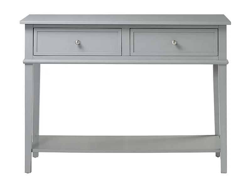 Franklin | Table console avec 2 tiroirs en MDF gris