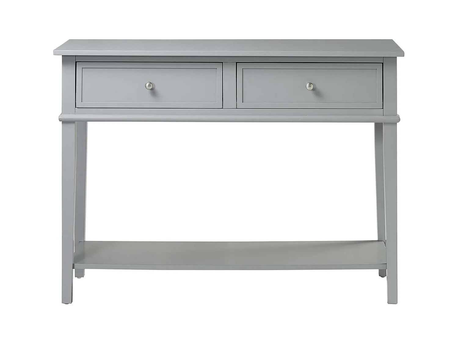 Franklin | Table console avec 2 tiroirs en MDF gris